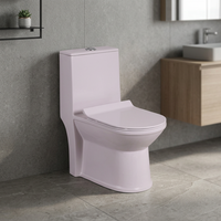 WC monobloc en céramique noir brillant, à poser au sol, design moderne, sanitaires pour salle de bain