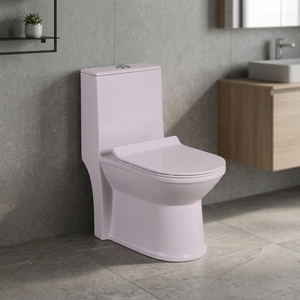 WC monobloc en céramique noir brillant, à poser au sol, design moderne, sanitaires pour salle de bain - Product Image 3
