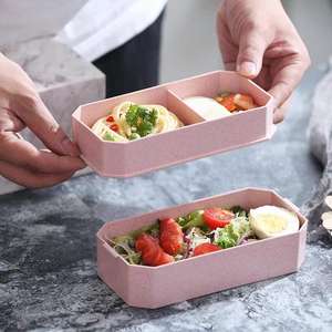 Two Stackable LeakProof Bento Box Lunch Containers 2 Layer Lunch Box Kids & Adults