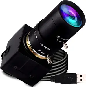 ELP 800万像素USB摄像头，带IMX179 CMOS传感器8mp网络摄像头，带5-50毫米变焦镜头，适用于安卓Linux视窗工业视频