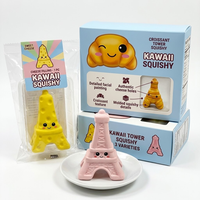 Jouet Squishy Tour Eiffel en forme de Croissant au Fromage, à remontée lente, pour le soulagement du stress et le plaisir sensoriel, pour enfants de 3 ans et plus et adultes
