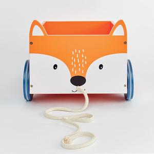Mobili per la camera dei bambini simpatici cervi e volpe <span class=keywords><strong>Pull</strong></span>-along carrello per libri per la camera dei bambini carrello per bambini giocattoli decorazioni per la scuola materna - Product Image 4