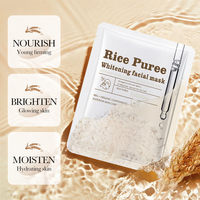 Masque à la purée de riz 25g, hydratant, nourrissant, éclaircissant, resserre les pores, améliore la teint terne, masque facial