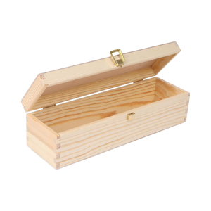 Boîte à <span class=keywords><strong>vin</strong></span> en pin massif peinte Creative <span class=keywords><strong>Deco</strong></span>, 1 bouteille, luxe, écologique, rangement cadeau, logo personnalisé, Noël, Long River - Product Image 1
