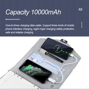 Mát Vòng Chất Kết Dính PU Máy Tính Xách Tay Lưu Niệm Engagement Quà Tặng Dấu Vân Tay Bị Khóa Máy Tính Xách Tay Trifold Nhật Ký Với Không Dây Và Ngân Hàng Điện - Product Image 5