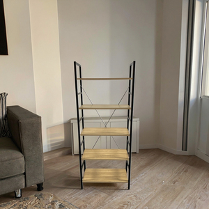 High Quality MDF Wooden Metal Frame <strong>CD</strong> <strong>Storage</strong> <strong>Shelf</strong> with Seat for Home Living Room and Kitchen Modern Design - Product Image 2