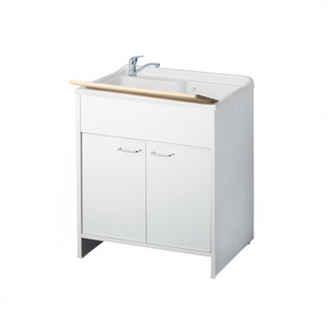 Fregadero con Mueble de PVC y Tanque de Polipropileno de 80 cm x 50 cm para Almacenamiento en la Cocina - Product Image 3