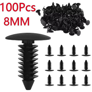 Rivets en plastique universels pour automobile 8 mm, clip de fixation pour pare-chocs, garde-boue, coffre - Product Image 4