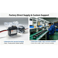 Servomoteur numérique à engrenages métalliques 2g 180° °   Connecteur de câble personnalisé PWM 50Hz 3.7-5V pour robot d'automatisation PTZ, approvisionnement en gros
