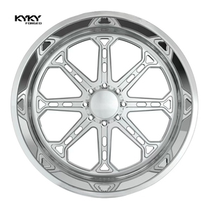 Ruedas Forjadas KYKY Pulidas Nuevas 22x12 24x12 24x14 26x16 28x16 con Tapas Centrales Flotantes Offroad 6x5.5/8x6.5/8x165.1/8x170/8x180 para Camionetas - Product Image 2