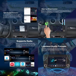 Podofo pour Audi A3 S3 8P RS3 Sportback, autoradio Android 7 pouces, stéréo de voiture, CarPlay/Android Auto/WiFi/GPS sans fil, vente en gros - Product Image 2