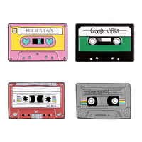 Creative Music Symbol Instrument Enamel Pins Piano CD Graphophone Rock Guitar Headset Alloy Brooch Badge Sweet Jewelry Gift