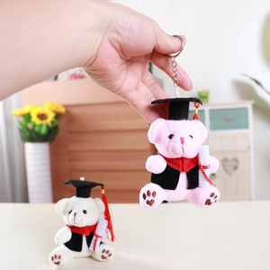 12CM Cartoon <b>Teddy</b> Bear Plush Toys School Graduation Gift Girl Bag Pendant Keychains Doctor Bear PP Cotton Filling Graduation - Product Image 5
