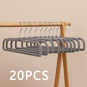 Pink Velvet <b>Plastic</b> Single Tier Pants Hangers Space Saving Slim Trouser <b>Hook</b> Type Modern Multifunction Wardrobe Closet Organizer - Product Image 5