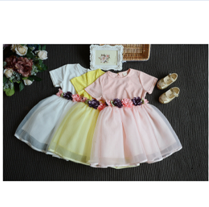 Vestido de Fiesta Popular de Estilo Indio Baba para Niñas, Diseño en Tela de Chifón - Product Image 1