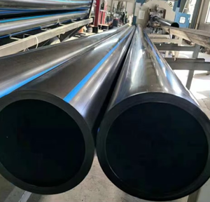 ท่อ HDPE ขนาด 90 มม. เม็ดพลาสติกบริสุทธิ์ 100% สีดำลายเส้นสีน้ำเงิน สำหรับระบบน้ำแรงดันสูง - Product Image 5