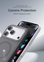 Étui de téléphone portable de luxe magnétique anti-empreintes digitales avec protection d'objectif, charge sans fil, anti-chute, en TPU+PC, 7 couleurs