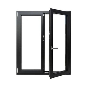 Fenêtre à battants en aluminium noir AS2047 Fenêtre à battants à double vitrage - Product Image 1