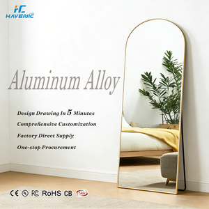 กระจกกรอบโลหะ, กระจกติดผนังขนาดใหญ่สำหรับตั้งพื้น, พิงหรือแขวน, กระจกตั้งพื้นสำหรับห้องนอน, ห้องนั่งเล่น - Product Image 1