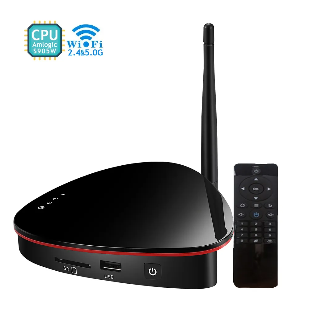 Récepteur de lecteur multimédia intelligent T96G Amlogic Dual Wifi Quad Core 4k, grande qualité, petite taille, moins cher, crédits, boîte de télévision IP