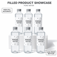 Machine de remplissage automatique de liquides pour bouteilles en PET et en verre d'eau potable pure minérale, conforme aux normes CE ISO, avec fonctions de rinçage, de remplissage et de bouchage.