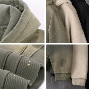 Sudadera con Capucha Ecológica Personalizada en Oferta, de Algodón y Poliéster, Corte Holgado, Estilo Urbano, con Logotipo Bordado e Impresión 3D, para Primavera - Product Image 3