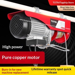 Palans électriques <span class=keywords><strong>100</strong></span>% cuivre pur 220V, <span class=keywords><strong>mini</strong></span>-grue domestique, <span class=keywords><strong>treuil</strong></span> à câble 0,5 tonne, élévateur - Product Image 3