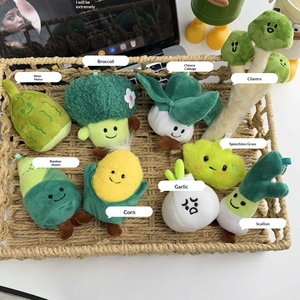 Porte-clés en peluche Jellycats de 4 pouces, pendentifs gâteau, maïs, cerise, croissant, breloques de sac Bread Story, pendentifs fruits et légumes - Product Image 2
