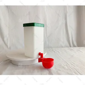 ZB/DIY Color rojo bebedero automático alimentador de pollos vasos de agua de plástico para aves de corral