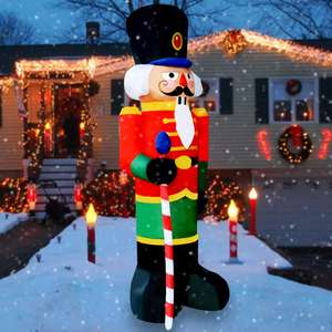 Ready to Ship 8ft Inflatable <strong>Nutcracker</strong> with LED Lights Blow up Xmas Inflatables Inflatable Nativity Jesus for Outdoor - Product Image 5