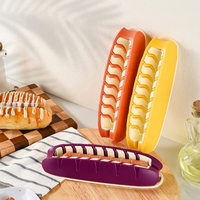 Nouveau Coupe-Viande de Cuisine Premium Sanq Écologique Antiadhésif en Plastique PP pour Hot-Dogs et Saucisses, Lavage Manuel Uniquement, Forme Allongée