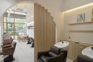 Custom Eco-Friendly Durable Barbershop Interior Design | Modern Barber Station Furniture <b>LED</b> <b>Mirror</b> | Hair Salon Display Cabinet - Product Image 5