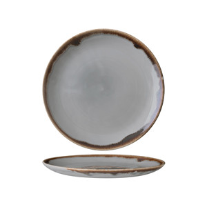 Plato de Postre Dudden Harvest Gris, Decorado a Mano, Cerámica, 21.7 cm, para Restaurante, Hotel, Vajilla al por Mayor - Product Image 1