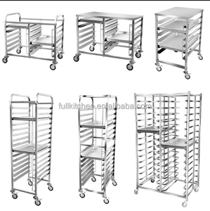 공장 9/15/18 계층 이중 목적 알루미늄 빵 냉각 트레이 시트 팬 랙 베이커리 트롤리 - Product Image 1