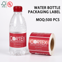 Étiquettes autocollantes personnalisées résistantes à l'eau, à l'huile et à la température pour bouteilles d'eau minérale, en rouleau, pour emballages de boissons
