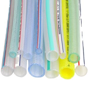 Tubo Flessibile in <span class=keywords><strong>PVC</strong></span> Trasparente Rinforzato con Fibra da 1 Pollice, Tipo Pelle di Serpente, per Lavaggio Auto, Irrigazione e Giardino - Product Image 1