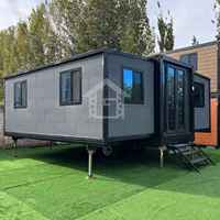 Casa Contenedor Expandible de 40 pies y 4 Dormitorios, Impermeable, con Diseño Moderno de Mediados de Siglo, Buen Aislamiento, Casa Móvil Tipo Villa
