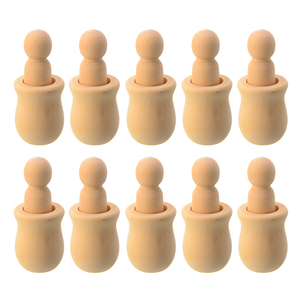 Clavija de madera sin pintar para personas, potes de anidación para artesanía artesanal, suministros de pintura - Product Image 2
