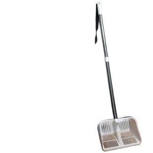 Stainless Steel Lengthened Handle Cat Litter <strong>Scoop</strong> Long Handle Cat Litter Shovel <strong>Poop</strong> Picker for Pet - Product Image 1