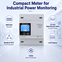 Compteur d'énergie triphasé Elecnova DTS1946-4P RS485 Modbus sur rail DIN, classe 0.5S 5(100)A 3P4W pour la surveillance de la puissance