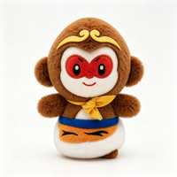 Jouet en peluche personnalisé, design singe de dessin animé mignon, animaux en peluche doux, jouets en peluche OEM ODM, faible MOQ, poupée en peluche personnalisée