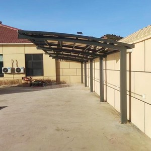 <span class=keywords><strong>Abri</strong></span> <span class=keywords><strong>de</strong></span> voiture moderne en aluminium <span class=keywords><strong>de</strong></span> haute qualité avec toit à pignon fixe, <span class=keywords><strong>abri</strong></span> extérieur imperméable et pare-soleil - Product Image 2