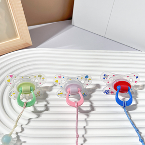 Vente en gros de tétines pour bébé en <span class=keywords><strong>caoutchouc</strong></span> attache-<span class=keywords><strong>tétine</strong></span> en silicone de qualité alimentaire perles chaîne en silicone - Product Image 2