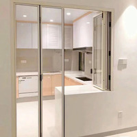 Porte de grange à double battant personnalisée avec cadre métallique interne, poignées de porte, design d'intérieur, salle à manger, cloison anti-fumée d'huile