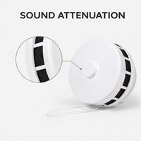 Grille d'aération murale ronde de 125 mm pour climatiseur avec atténuateur de bruit et filtre lavable