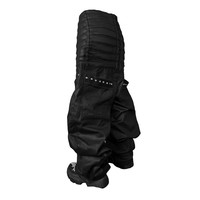 Pantalon en jean noir sur mesure OEM ODM pour homme, taille haute, multi-boutons, coupe ample, style Goth Cyberpunk, vente en gros