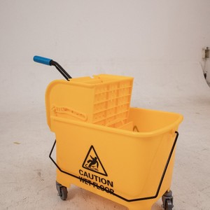 Seau à serpillière avec essoreuse 63x27x67 Jaune Outil de nettoyage de sols pour hôtels et commerces - Product Image 3