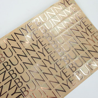 Autocollants en vinyle imperméables personnalisés avec logo UV pour l'emballage de parfums et de rouges à lèvres, autocollants adhésifs transparents argentés bronzés