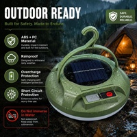 Lámpara Solar LED de 20W ABS para Exteriores, Camping, 2400mah, Lámpara de Trabajo con Energía Solar, Lámpara Colgante Solar