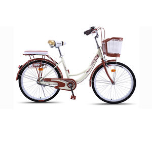 Vélo de ville de 24 <span class=keywords><strong>pouces</strong></span> pour femmes Vélo de croisière pour adultes Plusieurs couleurs Cadre en acier Siège en cuir confortable Vélo pas facile à rouiller Durable - Product Image 4